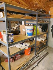 Heavy-duty Steel Industrial Shelving Unit 96"x24"x72", 4 Adjustable Particle Board Shelves