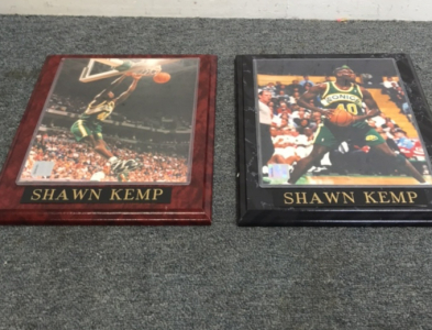 (2) Shawn Kemp Seattle SuperSonics Photo Plaques
