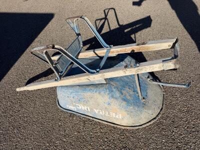 Jackson 6 cu. ft. Steel Wheelbarrow, Blue, Wood Handles, Single Wheel, Heavy-Duty Construction