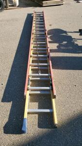 Werner T6232-2GS 32 ft Fiberglass Extension Ladder, 300 lb Capacity, Lift Assist Technology
