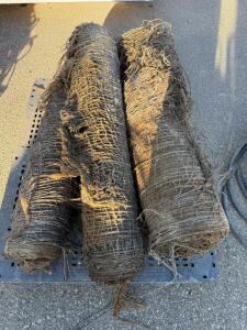 Three 48"x225' Jute Erosion Control Blankets &ndash; Biodegradable Netting, Approx. 900sqft/Roll