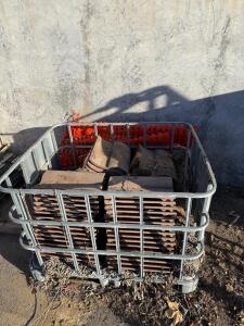 Clay Roof Tiles, Red/Brown, Approx. 60&ndash;100 Pieces, Includes Metal Cage