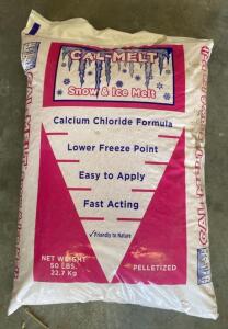 CAL-MELT Snow & Ice Melt, 50 lbs., Pelletized Calcium Chloride, Effective to -25&deg;F ( Bay 4 )