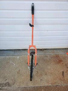 Professional 12-Inch Measuring Wheel, Mechanical Counter, Stand, Orange Steel Frame