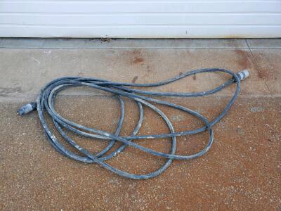 Heavy-Duty Industrial Extension Power Cable, 50A, 125/250V, 25-50 ft