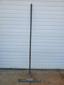 Aluminum Concrete Placer/Rake with Serrated Edge, 60" Handle, 19.5" Blade
