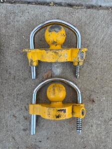 Universal Trailer Hitch Lock, Fits 1-7/8" to 2-5/16" Couplers, Yellow Finish
