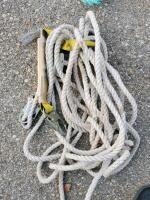 Fall Protection Rope Lifeline with Snap Hooks, 5/8" Diameter, Energy Absorber - 3