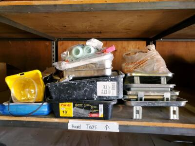 Painting Supply Lot: Purdy 18" Deep Well Tray, Multiple Metal/Plastic Trays, Rollers, Accessories