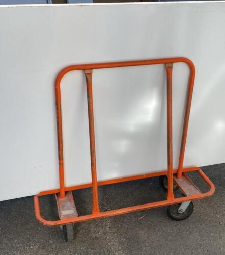 Contractor Yard Signs PETRA General Contractors 48"x36" with Orange Steel Transport Cart