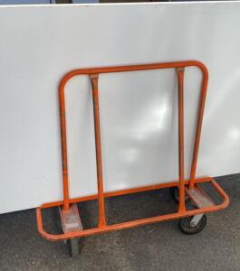 Contractor Yard Signs PETRA General Contractors 48"x36" with Orange Steel Transport Cart