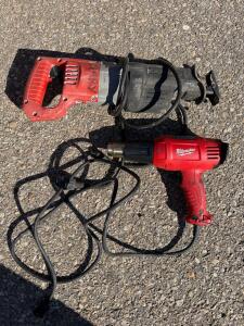 Milwaukee Heavy-Duty Sawzall Reciprocating Saw & 120V Heat Gun Kit, Corded Electric