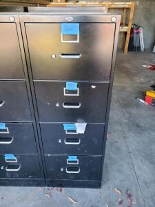 Office Depot 4-Drawer Black Steel Filing Cabinet, Locking, Loaded w/ Tools & Supplies