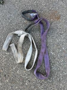 Synthetic Eye & Eye Lifting Slings &ndash; Purple 2,200 lbs WLL, White Sling, Reinforced Eyes