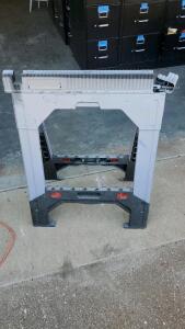 Keter Folding Sawhorse, Polypropylene, 1,000 lb Capacity, 31.9&rdquo; x 21.6&rdquo; x 29.7&rdquo;, Storage Tray