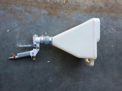 USA Pneumatic Texture Hopper Spray Gun, 2 Gallon Capacity, 1/4" Air Inlet, Cast Aluminum Body