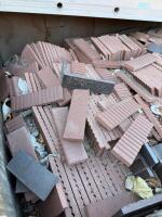 Modular Clay Thin Brick Veneer, Red/Brown, Ribbed Texture, Includes Corner Pieces - 2