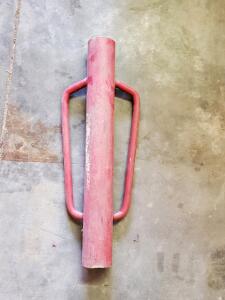 Manual Steel Post Driver, 18 lbs, 25.6" Length, 2.6" Max Post Diameter