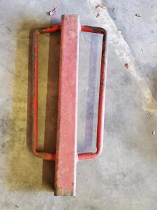 Steel Manual Post Driver &ndash; Red, Dual Handles, 24" Long, Fits Posts Up to 2-1/2" Diameter, 17 lbs