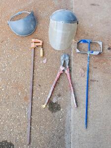 Jorgensen 3703 36-Inch Bar Clamp, 18-Inch Bolt Cutter, Face Shield, Mixer Lot &ndash; Durable Tools