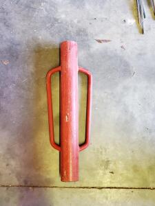 Manual Steel Post Driver, 30" Length, 3.5" Inner Diameter, Red