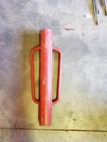Manual Steel Post Driver, 30" Length, 3.5" Inner Diameter, Red - 2