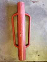 Manual Steel Post Driver, 30" Length, 3.5" Inner Diameter, Red - 3