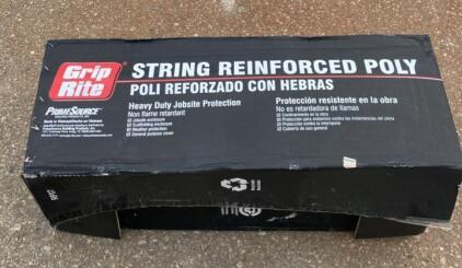 Grip Rite 20 ft x 100 ft Clear String Reinforced Poly Sheeting, 6 mil, 2,000 sq. ft. 620100CSRF - bay 3