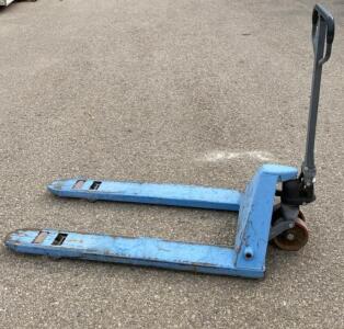 Manual Pallet Jack, 5,500 lb Capacity, 27" x 48" Forks, Blue, CE Mark