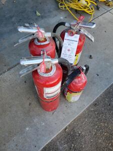 ABC Fire Extinguishers 5&ndash;10 lb, Tagged for 2025, Monoammonium Phosphate, Fair Condition