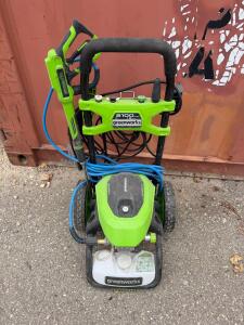 Greenworks 2100 PSI 1.2 GPM Electric Pressure Washer GPW2100, 25 ft Hose, Detergent Tank