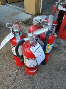 (4) Badger 5MB-6HB 5 lb ABC Fire Extinguisher, 3A:40B:C Rating, Steel Cylinder