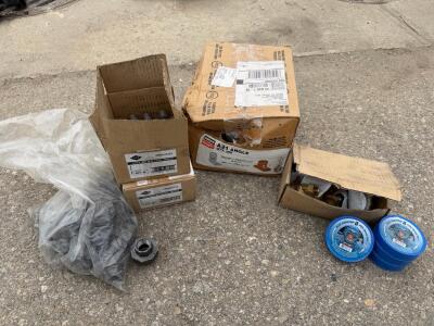 Assorted SCI 1/2"x3" Black Steel Nipples, Brass & Iron Fittings, Blue Monster Tape