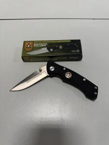 United Cutlery SOA Snipers Folder, Tailwind Assist, 3.88" Stainless Blade, Boxed, SOA Logo