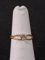 Gold-Tone Stackable Ring Set, Multicolor Gemstones, Prong Setting, Split Shank Design - 4