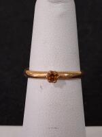 Gold-Tone Stackable Ring Set, Multicolor Gemstones, Prong Setting, Split Shank Design - 5