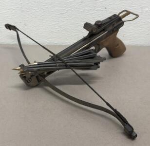 Pistol Crossbow with Metal Limbs, 50-80 lbs Draw Weight, Includes 10 Bolts