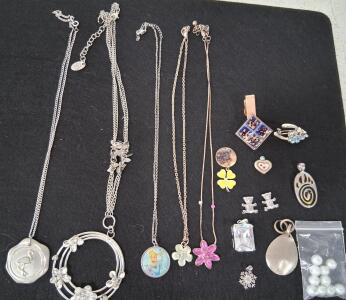Assorted Modern Jewelry Lot &ndash;Necklaces, Pendants, Earrings, Disney, Faux Pearls