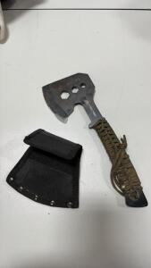 Ozark Trail Paracord Axe Hatchet with Fire Starter, 12.6" Overall Length, 11 oz Weight