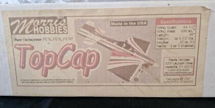 (1) Vintage Morris Hobbies TopCap R/C Model Airplane Kit
