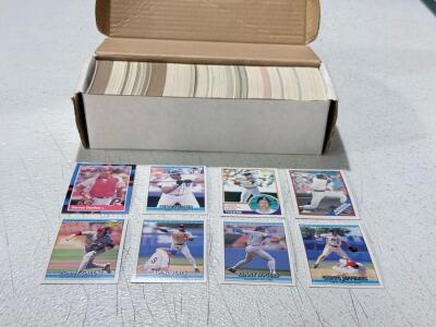Large Baseball Card Lot &ndash; 800 Cards, Topps/Upper Deck/Fleer, 1988&ndash;1992 Era, Boxed