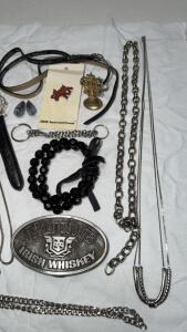 Vintage Mira Heart Watch, Murphy&rsquo;s Irish Whiskey Belt Buckle, Jewelry & Accessory Lot
