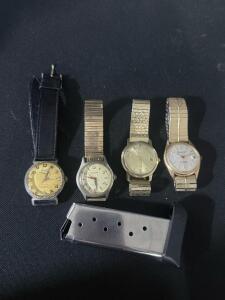 Vintage Lanco Men's Mechanical Wristwatch with Leather Band (1950s, Swiss)