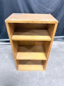 3-Shelf Wooden Bookcase, 36" H x 24.5" W x 9.5" D, Light Brown