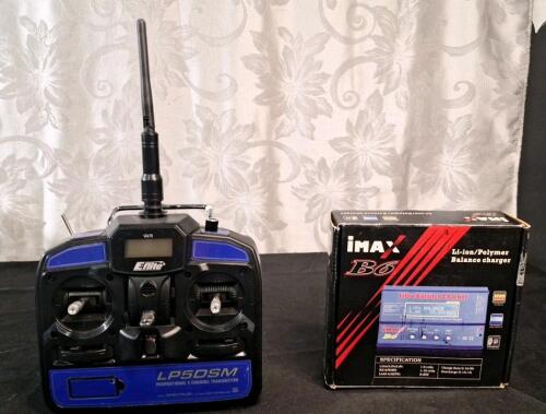 (1) E-flite LP5DSM 5-Channel 2.4GHz DSM Transmitter & (1) IMAX B6 Digital Li-ion / Polymer Battery Balance Charger