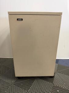 Mita Mobile Metal Storage Cabinet with Locking Door and Two Shelves
