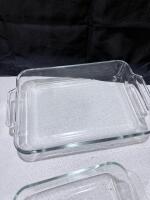 Pyrex 6-Piece Glass Baking Dish Set, Assorted Sizes, Oven Safe, Clear, with Handles - 2