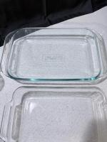 Pyrex 6-Piece Glass Baking Dish Set, Assorted Sizes, Oven Safe, Clear, with Handles - 8