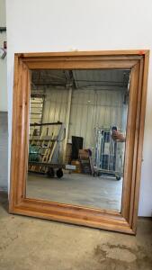 Progressive Furniture B615-50 Wall Mirror, 38" x 36.75", Natural Wood Frame