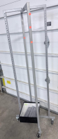 Industrial Rolling Steel Garment Rack Frame, 24"x24"x72", Casters, Removable Bin Included - 3